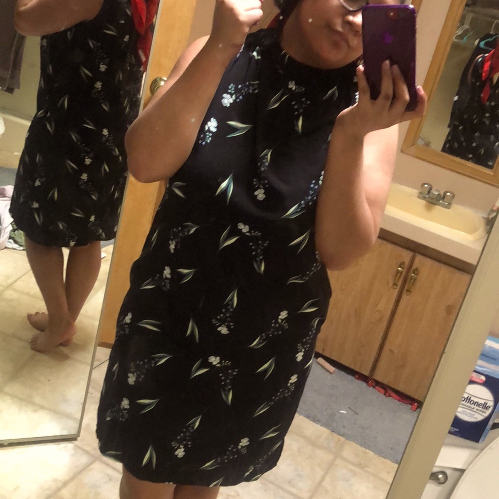 Black floral dress